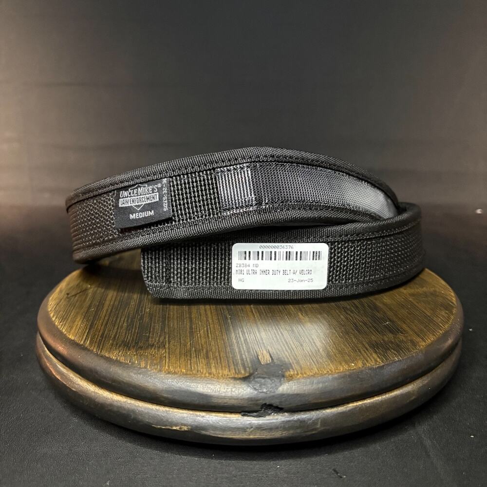 Uncle Mikes Nylon Inner Duty Belt Size Medium 32"-36" Black Hook Loop M101